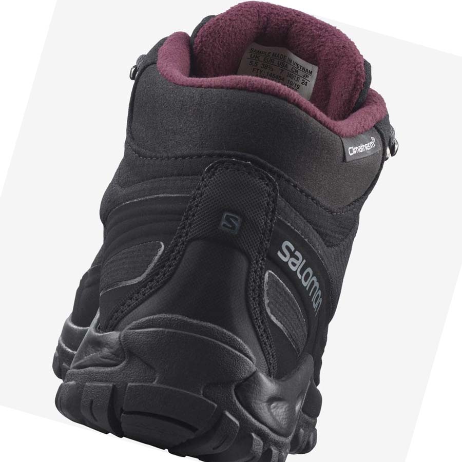 Botas de Invierno Salomon SHELTER CLIMASALOMON™ WATERPROOF Mujer Negros | MX 2606TCE